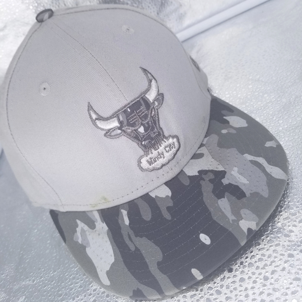 Bulls Windy City Grey Hat 9FIFTY New Era Hat